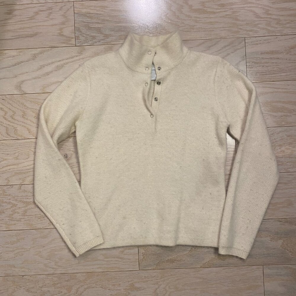 Marker Lambs Wool Pullover Button Ski Sweater Moc… - image 6